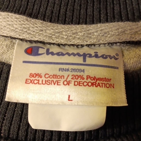 Champion large black crew neck sweatshirt - Picture 3 of 3